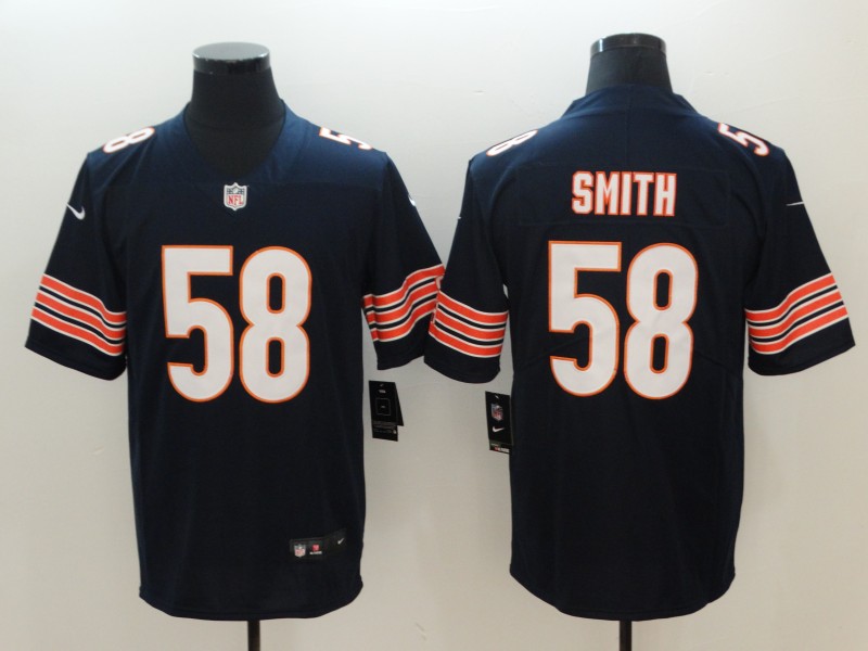 Men Chicago Bears #58 Smith Blue Nike Vapor Untouchable Limited Playe NFL Jerseys